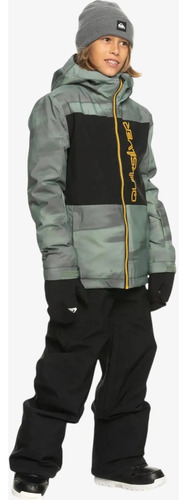 Campera Niño Snow Quiksilver Side Hit Niño Verde Amarillo 8