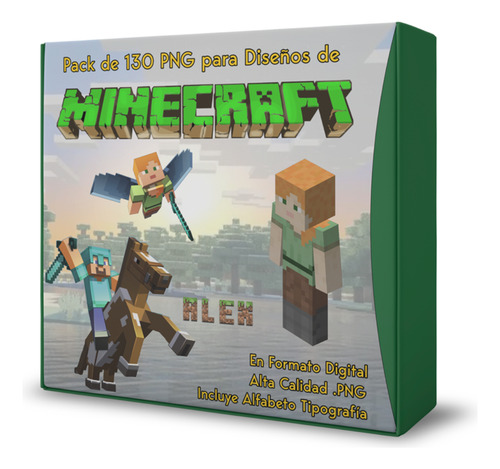 Pack 130 Diseños Png Minecraft Sublimacion Dtf Imprimir