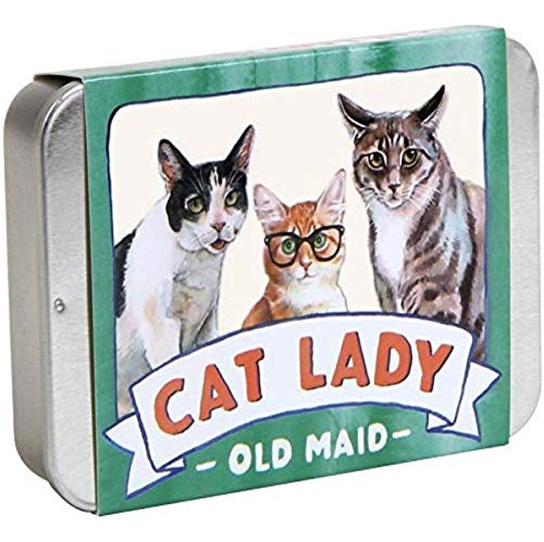 Juego De Cartas Para Niño Cat Lady Old Maid (cat Gifts For C