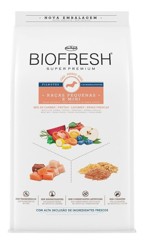 Imagem 1 de 2 de Alimento Biofresh Super Premium para cachorro filhote de raça mini e pequena sabor carne, frutas e vegetais em saco de 10kg