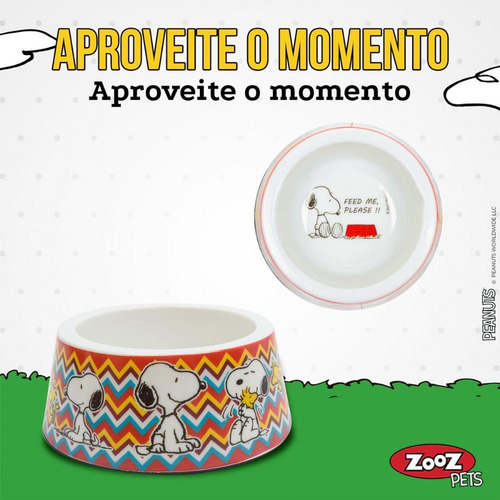 Comedouro Snoopy Para Cachorro E Gato Mosc2 Zooz Pets G