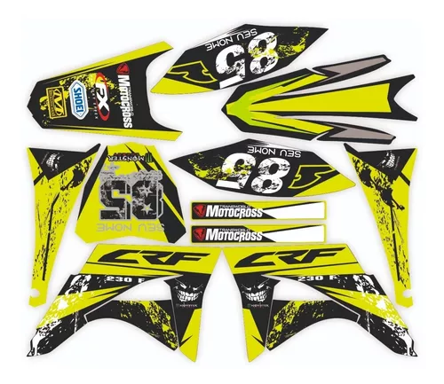 Kit Adesivo Moto Cross Trilha Crf 230 0,20mm Biker Lm272