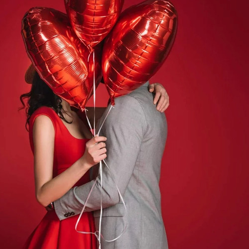 Globo Mylar Corazón Metalizado Rojo 1pc