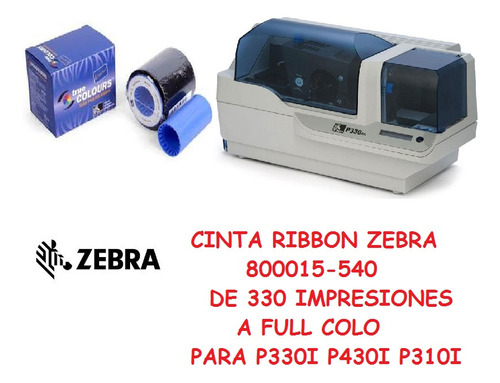 Cinta Impresora Pvc Zebra P330i P430i Alta Capacidad 330 Imp