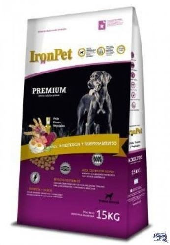 Alimento IronPet Premium para perro adulto en bolsa de 20 kg