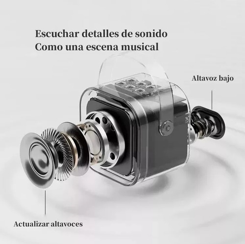 Máquina De Karaoke Altavoz Bluetooth Para Niños 2 Micrófonos Azul