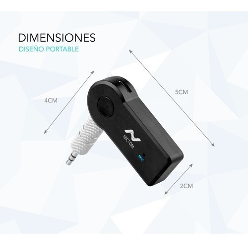 Imagen 4 de 6 de Receptor Audio Bluetooth Aux Spotify Musica Auto Con Bateria