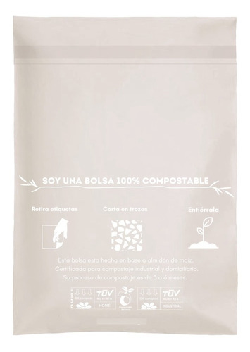 Bolsas Para Envío / Courier Compostables 45x35cms (50unids)