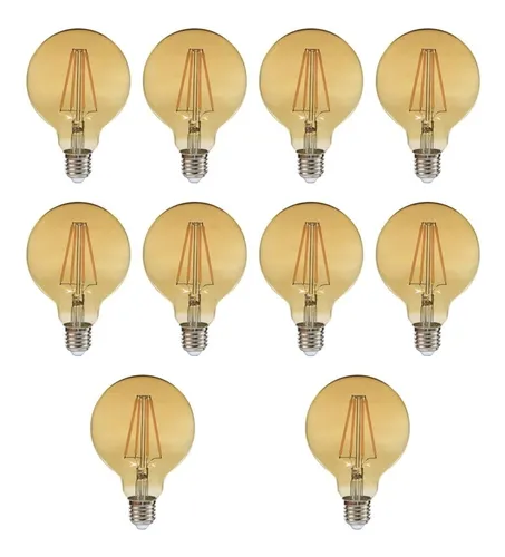 Pack 10 Ampolleta Led E-27 Filamento 4w G80 / Hb Led