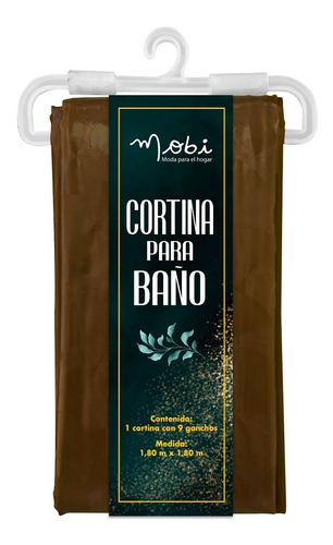 Cortina Para Baño Mobi Premium 1.8m X 1.8m Caja Con 6 Piezas