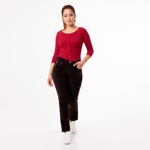 Pantalon Clasico Corduroy Stretch Mujer Diana