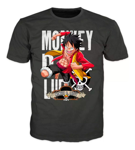 Camiseta De One Piece Anime Varios Colores Adultos Niños