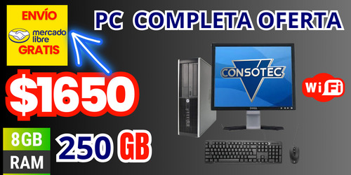 Pc Completa Oferta 8 Gb Ram Wifi (Reacondicionado)