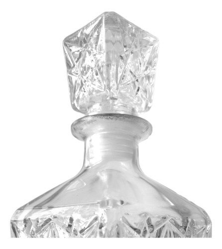 Set 12 Licoreras Botella Diamante Vidrio Cristal 750 Ml Transparente