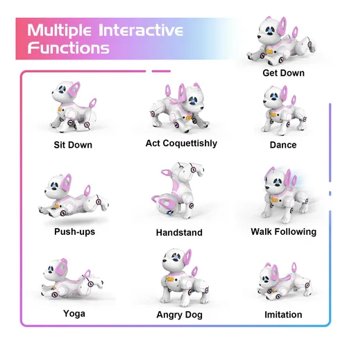 Supireo Perro Robótico De Juguete Con Control Remoto Personaje Color