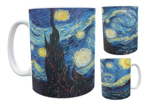 Taza Ceramica La Noche Estrellada Van Gogh Colección Impala