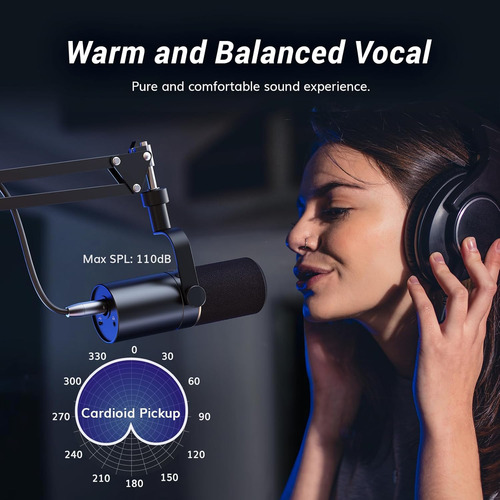 Tonor Dynamic Micrófono, Usb O Xlr, For Podcast, With Br...