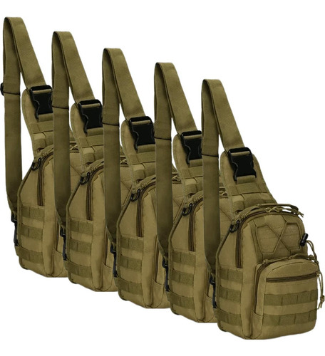 Mochila Cierre Excelente Material, Mxubb-005, 5pzas, Capacid Color Marrón Claro Diseño De La Tela Tela Militar Oxford 600d
