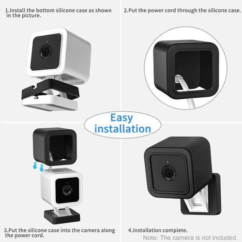 Compatible With Wyze Cam V3 Mount, Silicone Cover Protective
