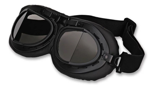 Óculos Goggle Capacete Custom Cafe Racer Aviador Vintage Pto