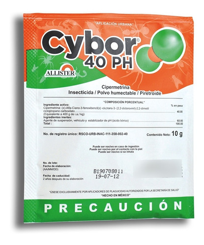 Insecticida Cybor Para Fumigar 40ph Sobre 10 Grs  C-real-b