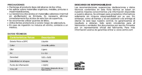Imagen 4 de 5 de Protector Antigrafiti 674 Efecto Natural Litro Cemix