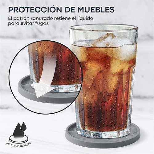 Juego De 6 Posavasos Antideslizantes, Posavasos De Mesa .