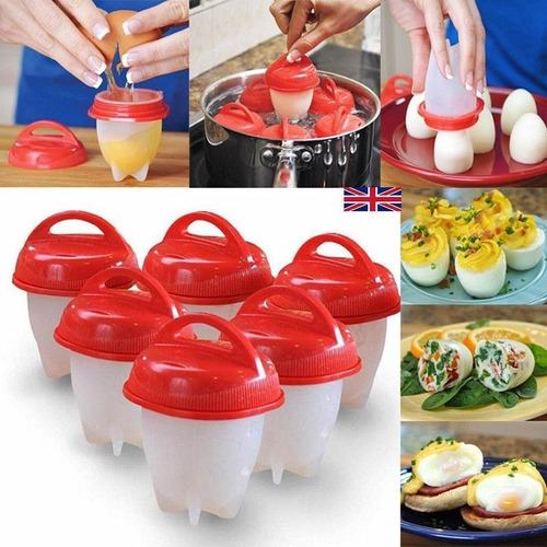 6 Magic Egg Forma Cozinhar Ovos Fit Água Silicone Oferta