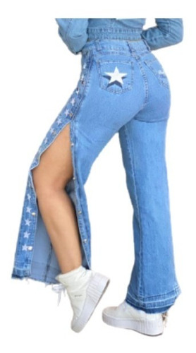 Imagem 1 de 4 de Calça Botões Estrela Letreiro Planet Girls