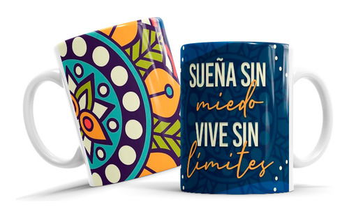 Taza De Ceramica, Frase Sueña Sin Miedo, 11oz