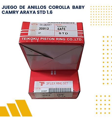 Juego De Anillos Corolla Baby Camry Sky Araya 1.6 030/075