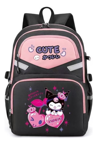 Jh- Mochila Escolar De Diseño Gráfico De Animación Kuromi E