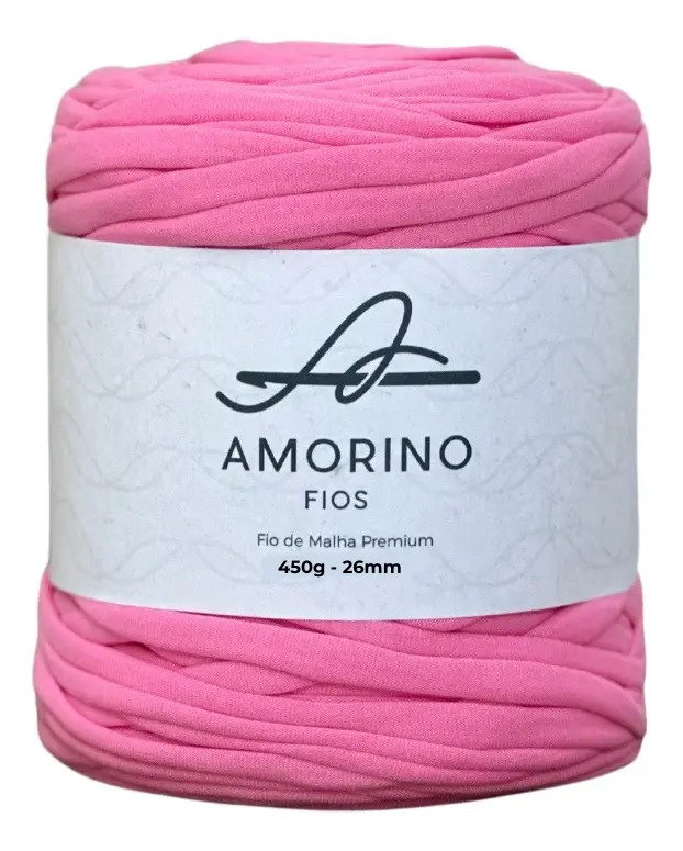 Fio De Malha Premium - Amorino Fios - 26mm Cor Rosa-chiclete
