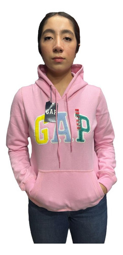 Sudadera Gap Mujer Con Logo Bordado, Capucha Y Forro Polar