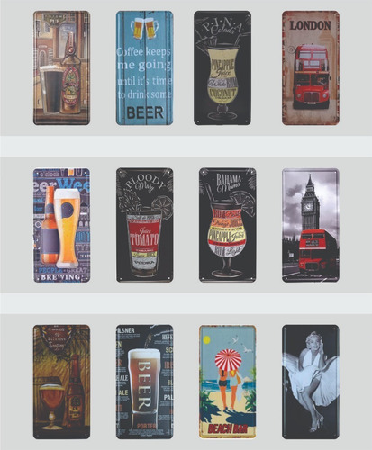 Imagen 5 de 9 de 10 Placas De Metal Decorativas Ruta 66 Vintage Retro 30x15