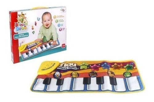 Tapete Musical Piano Teclado Infantil Bebe Didático Luz Som