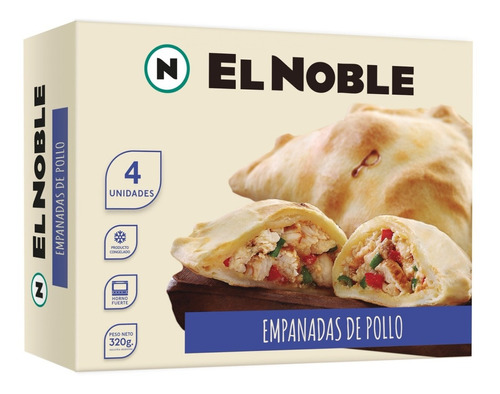 Empanadas Congeladas De Pollo  (caja X 4 Unid) El Noble