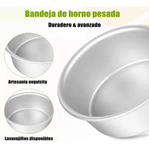 Heaimomolde Pastelero Redondo Para Repostería De Aluminio 12piezas