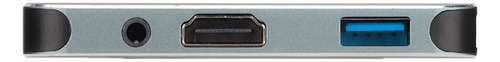 Hub Adaptador Usb C 5 En 1 Compacto Teléfono Y Tablets Ub Plateado