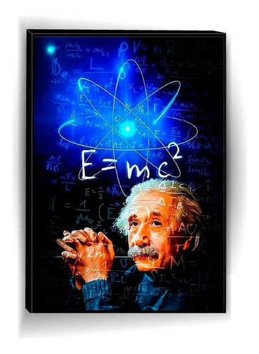 Cuadro Decorativo Albert Einstein A0180b Negro
