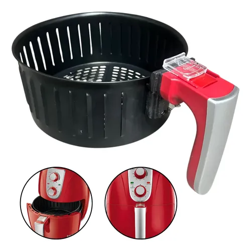Cesto Com Puxador Para Air Fryer Mondial Af-34 Vermelha | MercadoLivre
