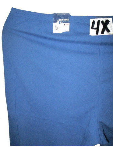 Capri Bermuda Azul Spandex Talla 4x (46/48) Basic Edition