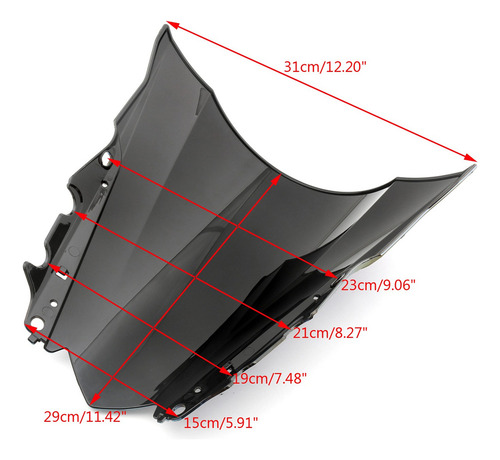 Parabrisas For Yamaha Yzf-r25 2014-16 Yzf-r3 2015-16 Negro