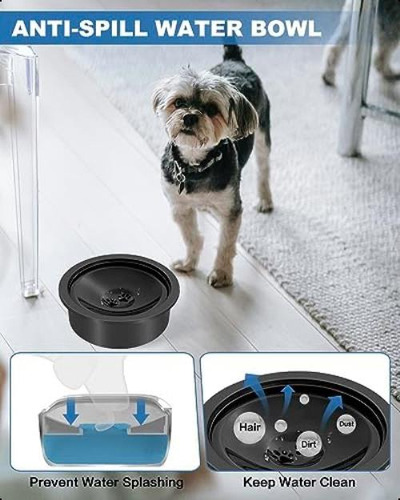 Tazón Antiderrames Para Perros, Plato De Agua Seguro