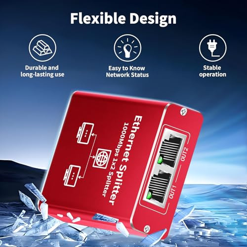 Pack De Divisores Ethernet 1 A 2 1000 Mbps Para Red Gigabit