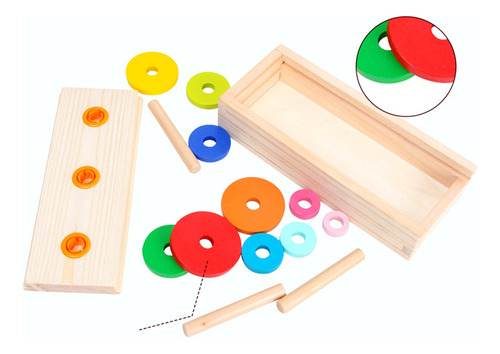 Wooden 10-story Tower Of Hanoi .