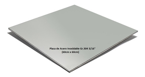 Placa Acero Inoxidable 304 3/16''  (60cm X 60cm)