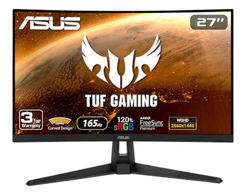 Monitor Gaming  27  1440p 165hz 1ms Curvo Con Freesync - Vg2