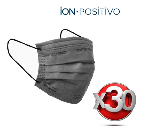 Imagen 1 de 6 de Barbijos Ion Positivo Tapabocas Nanopartículas Paquete X 30