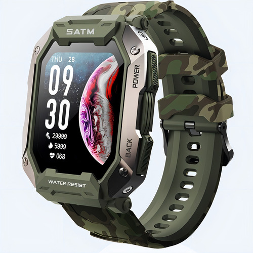 Relógio Smart Watches Case E Pulseira Mililtar Men Caixa Verde Pulseira Camuflagem Mix Desenho Da Pulseira Camuflada
